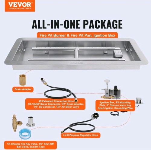 Vevor 24x8 inch drop fire - 24x8,