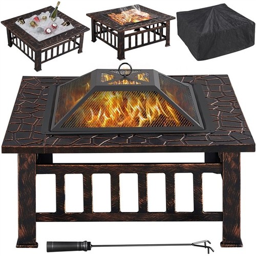 Outdoor square fire pit - square,
