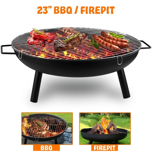 Large round steel fire - 23",