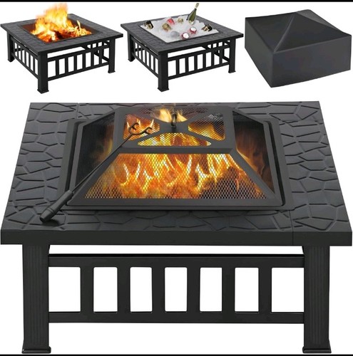 Outdoor fire pit 81cm - 81cm, square