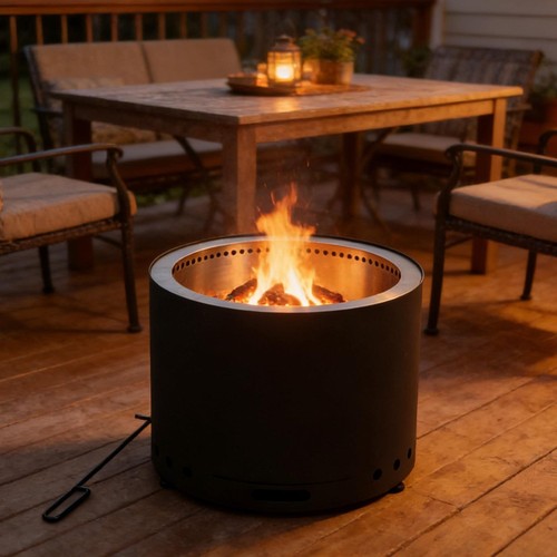 Smokeless fire pit stove - fire,