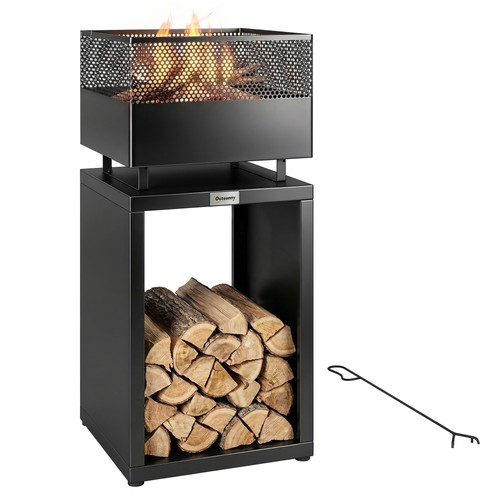 Outsunny outdoor fire pit with - pit,
